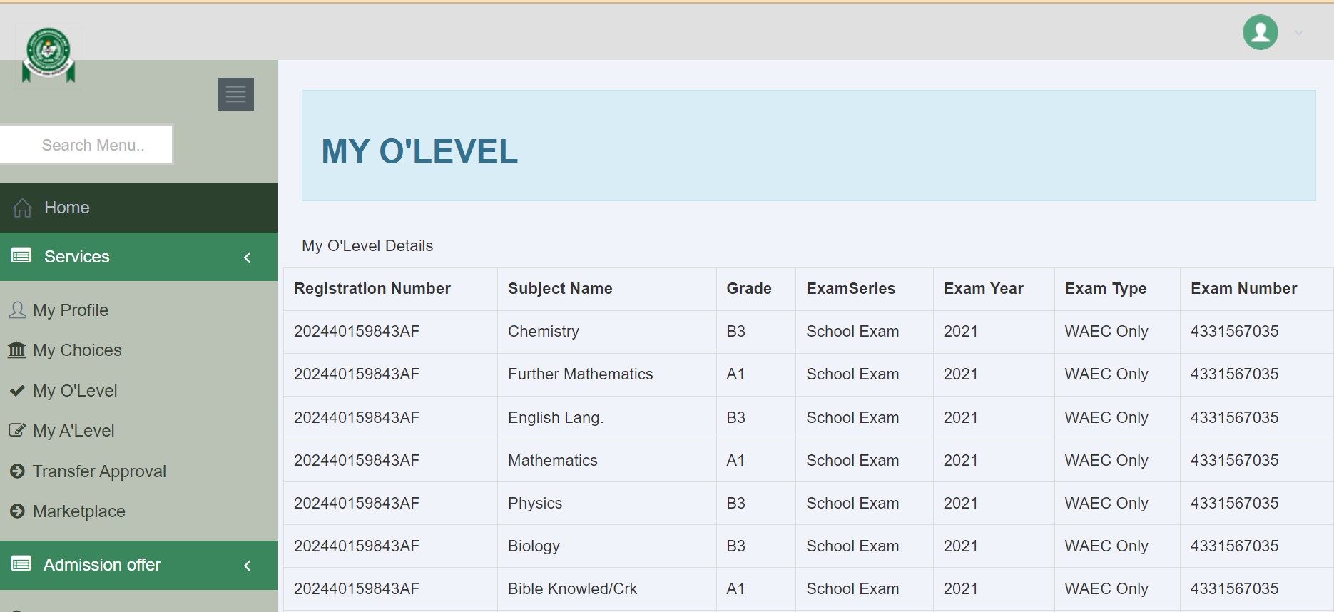 upload olevel